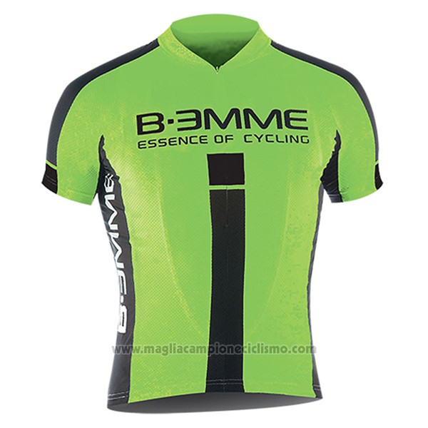 2017 Abbigliamento Ciclismo Biemme Identity Nero e Verde Manica Corta e Salopette